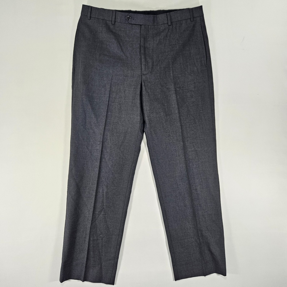 Brooks‎ Brothers 346 Men's Dress Pant Trousers Charcoal Gray Wool Stretch 38x31